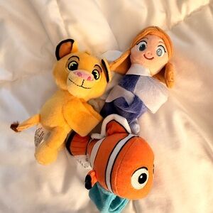 Set of three Disney cutie cuffs- Princess Aurora, Nemo, and simba